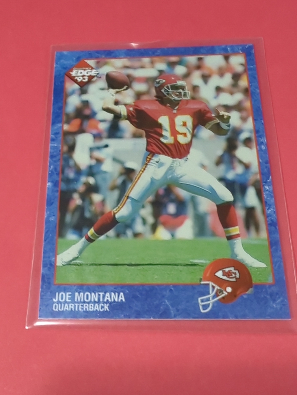 Joe Montana Football Collector's Edge 93 Trading Card-#282 Kansas City Chiefs NM
